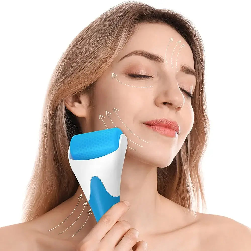 Facial Massage Set, Steel Roller, Ice Roller & Gua Sha Tool